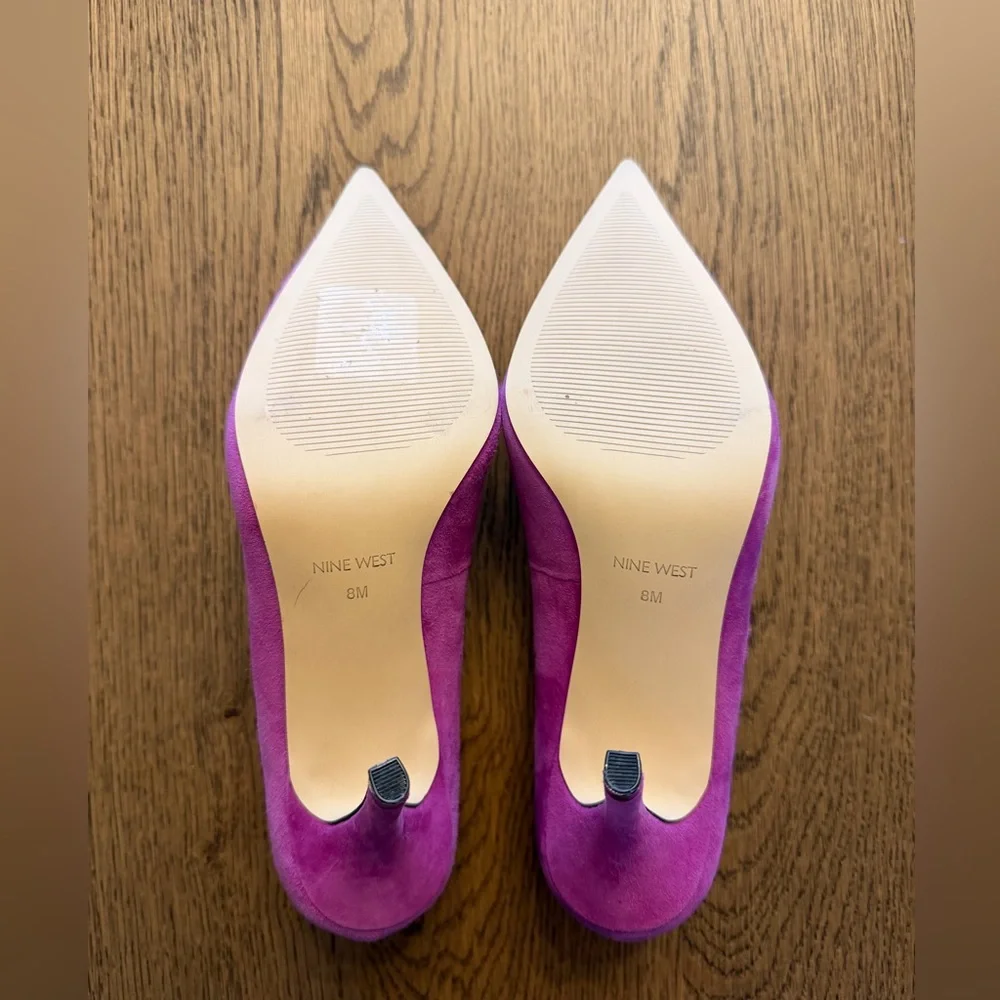 Nine West Gemmha Leather Pointy Toe Pumps 8 - Picture 5 of 6